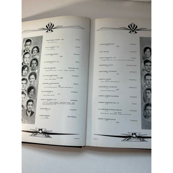 1931 The Kentuckian Vntg Yearbook University of Kentucky Art Deco Embossed Cover - Picture 6 of 6